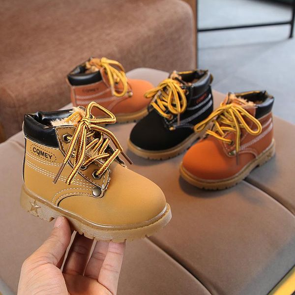 

athletic & outdoor children boots boys wear-resistant shoes baby breathable lightweight girls mid-cut size 21-30, Black