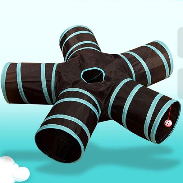 

cat toys 2/3/4/5 holes pet tunnel foldable indoor outdoor interactive training toy collapsible animal play tube