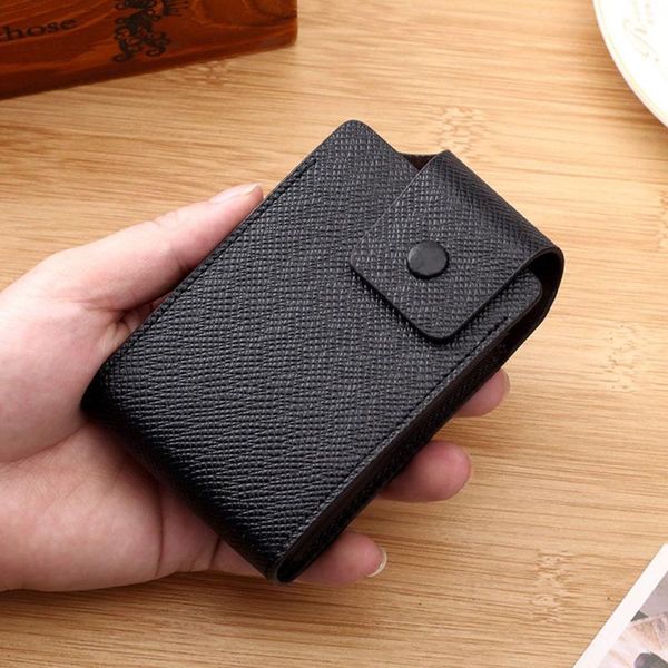 

card holders sell coin purse business leather wallet id holder name cards case pocket organizer money bag, Brown;gray
