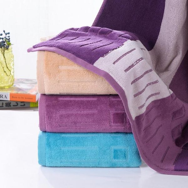 

towel 3 pieces thicken cotton bath towels yarn-dyed beach swimming 70*135 cm