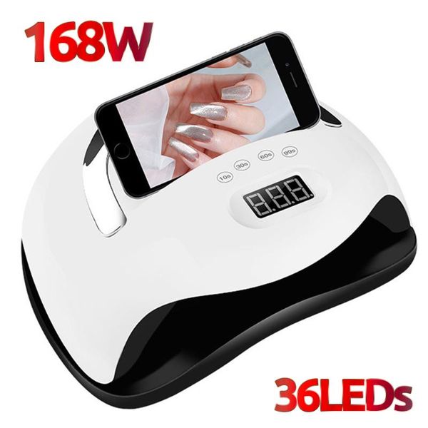 

nail dryers 168w professional lampe uv led dryer for curing all gel polish infrared sensor lcd display manicure pedicure lamp