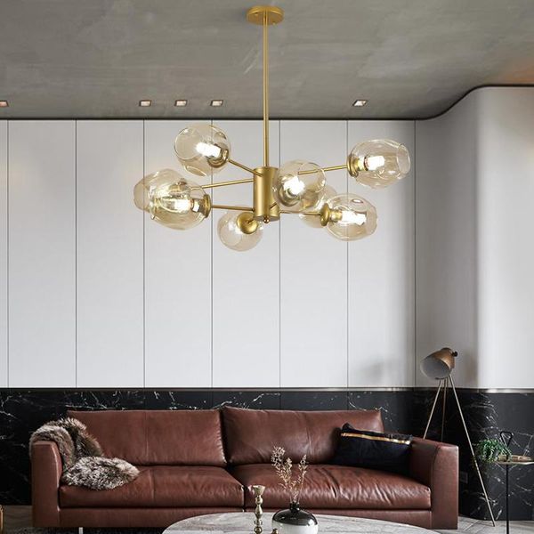 

chandeliers modern led glass for living room bedroom loft indoor decoration ceiling lighting kitchen fixtures
