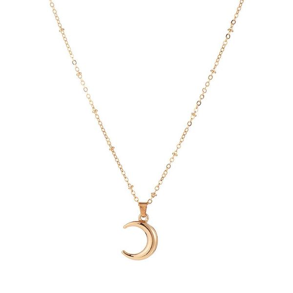 

pendant necklaces ladies accessories temperament female crescent necklace exquisite silver plated clavicle special offer