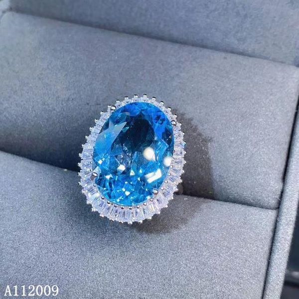 

cluster rings kjjeaxcmy fine jewelry 925 sterling silver inlaid natural blue z ring female trendy support test selling, Golden;silver
