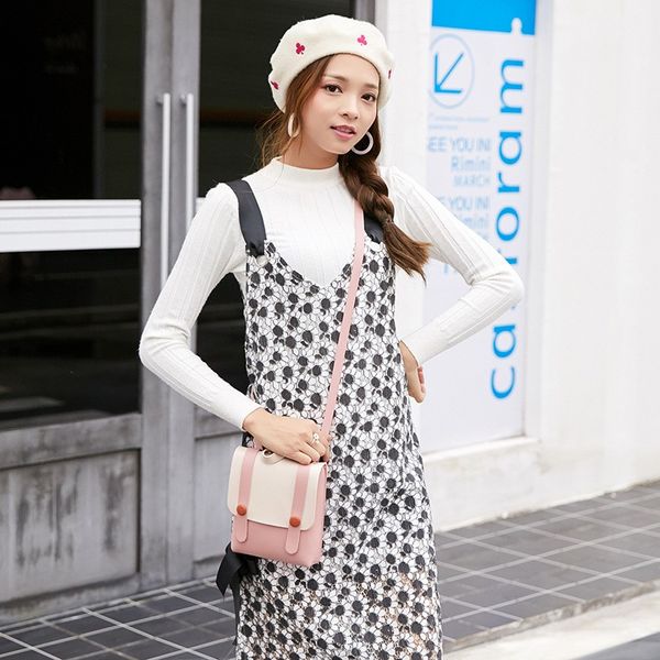 

fashion small backpack for women leather shoulder bag korean style female mobile phone backpack wind casual student backpack