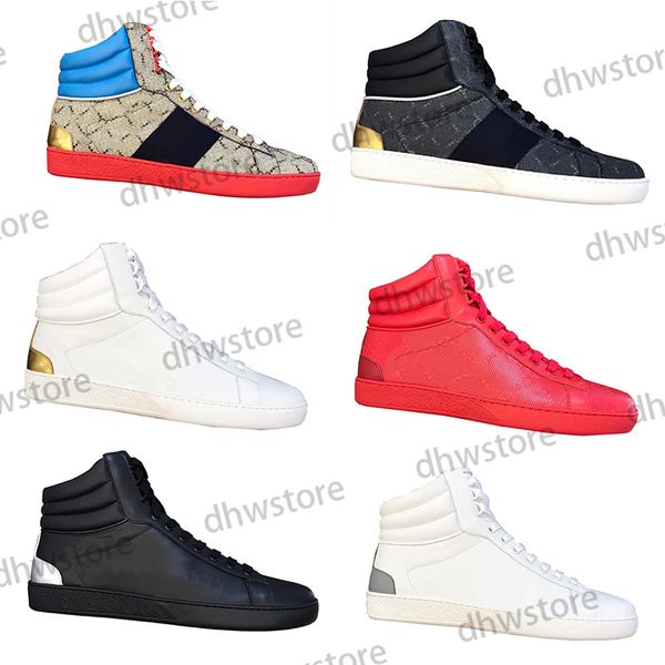 

spring summer designer casual shoes canvas fashion sneakers vintage mens and womens outdoor platform casual shoes 35-46 with box, Red;white