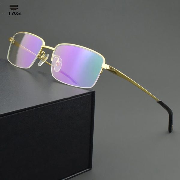 

fashion sunglasses frames brand titanium glasses frame men 2021 nerd square prescription eyeglasses women myopia optical retro eyewear, Black