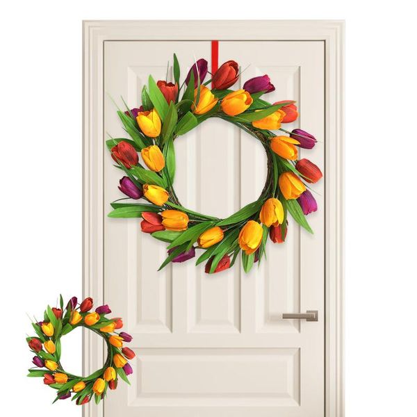 

decorative flowers & wreaths european-style simulation garland rattan ring ornaments long leaf