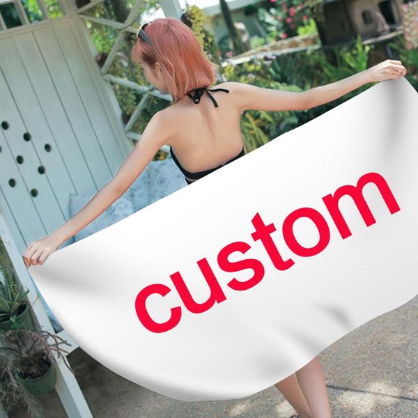 

towel custom personalized 3d printed microfiber kids adults rectangle beach