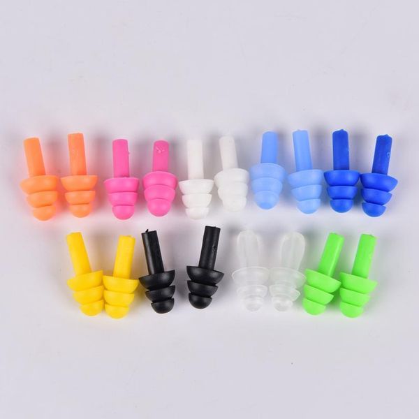 

2 pairs travel sile waterproof swimming ear plugs earplugs ear protector noise reduction protective earmuffs for jllvji