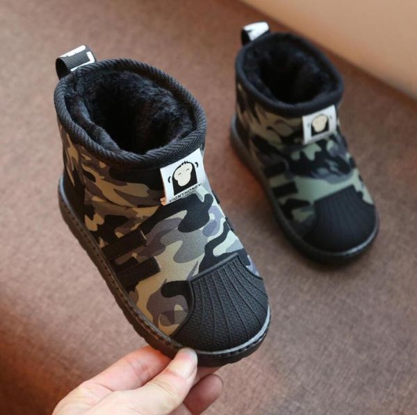 

boots kids shoes 2021 winter boys brand snow children fashion plush warm ankle baby girls black red sport, Black;grey