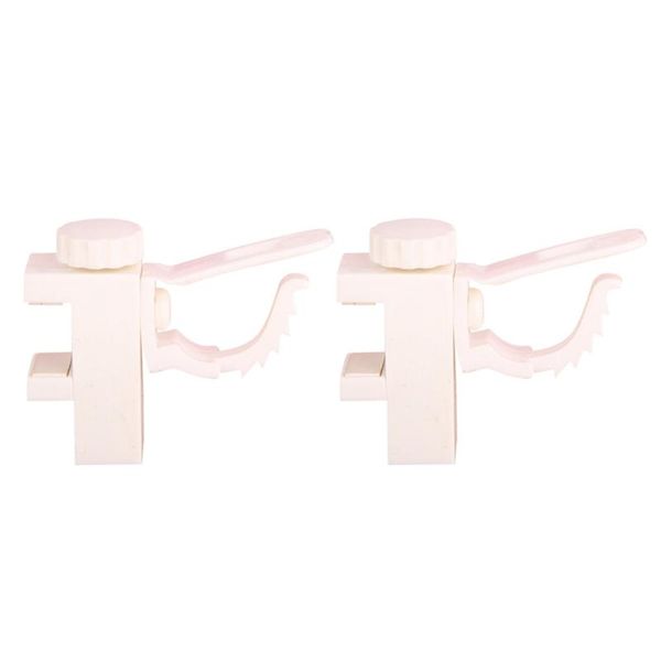 

shower curtains 2pcs bracket hanger clip home storage organizer rail crossbar curtain rods easy install accessories adjustment wall hoo