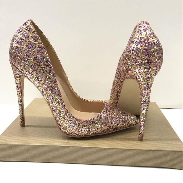 

dress shoes sestito 2021 women bling glitter pointed toe pumps ladies spring high 8cm/10cm/12cm heels wedding woman, Black