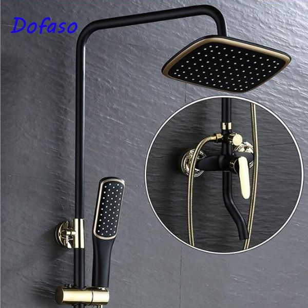 

dofaso antique l or home rainfull shower faucet set in bath black gold shower mixer set sprinkler factory price