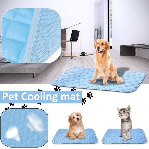 

kennels & pens pet dog cat summer self cooling cool mats gel pad blanket heat relief car seat ice silk mat non sticking
