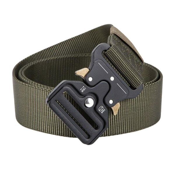 

belts ly 1 pcs men belt waistband nylon metal quick release buckle adjustable for outdoor vk-ing, Black;brown