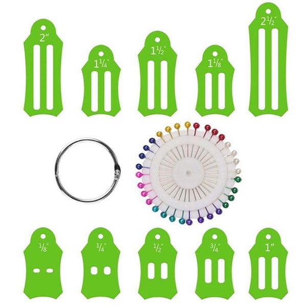 

arts storage ring diy biasing strips roll home folding fabric portable crafts bias tape maker set multi sizes pins sewing tools, Black