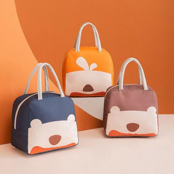 

storage bags insulation lunch bag handbag fashion cute aluminum foil thickening with meal hand-carry box