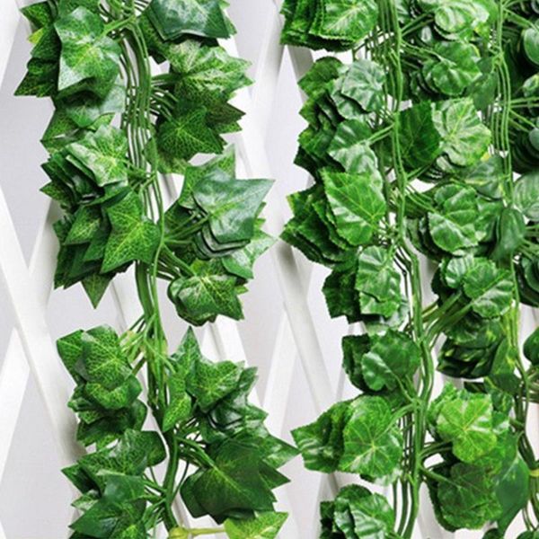 

3 style 1pc 36/72/90 leaves artificial decoration grape green artificial hanging ivy 7.5ft vines room home decor garden party