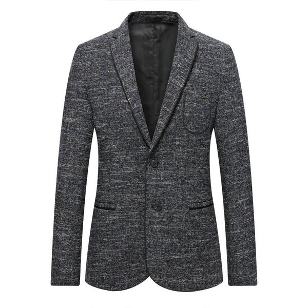 

men's suits & blazers men slim fit spring autumn smart casual dark gray jackets male notched collar single-breasted leisure outfits wea, White;black