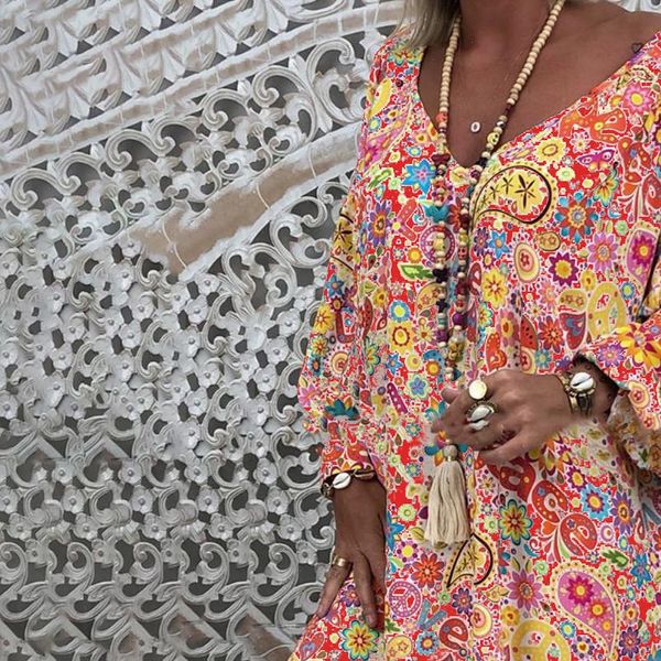 

plus size fashion summer floral print short mini dress loose dress sundress womens casual beach party dress vestido de, Black;gray