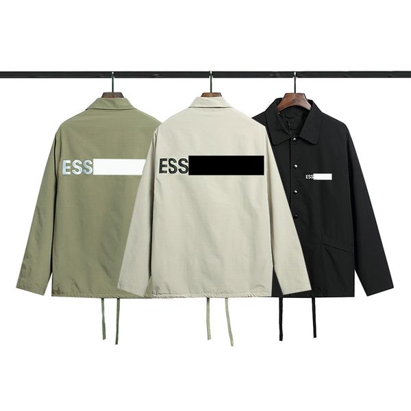 

mens jackets coat casual light breathable windbreak fashion letter print jacket long sleeve pocket sweatshirts outdoor sport couple coats, Khaki
