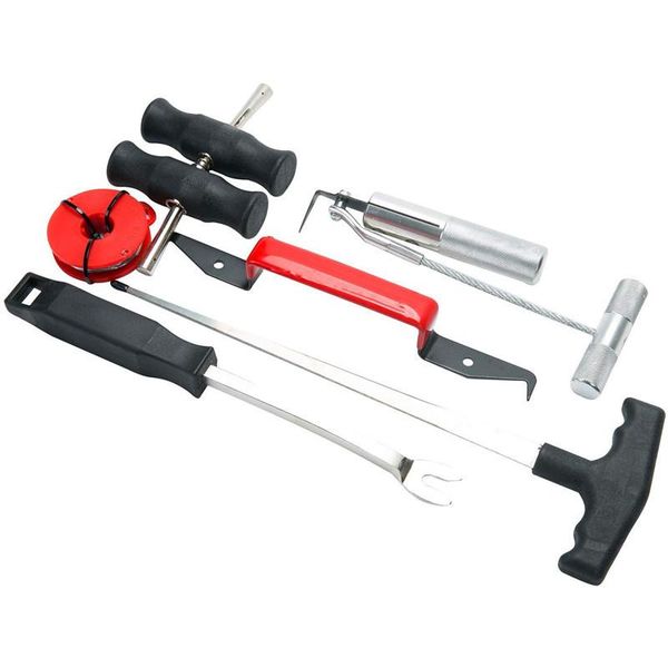 

professional hand tool sets 7pc windscreen glass removal set car van windshield kit garage tools rubber buckle glue scraper interior bar