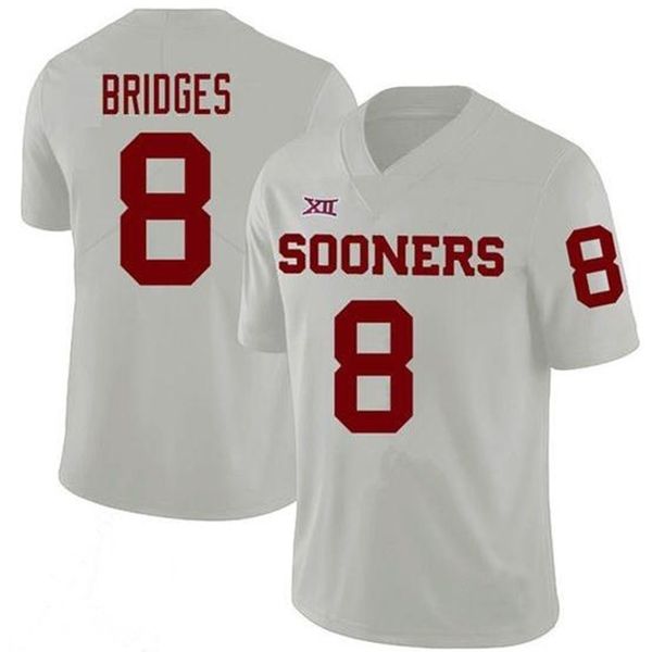 

new style 001 youth women oklahoma sooners trejan bridges #8 real embroideryfootball jersey or custom any name or number college jersey, Black