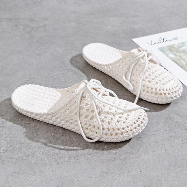 

slippers woman summer sandals 2021 non-slip home shoes indoor breathable female zapatillas mujer casa, Black