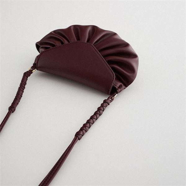 

za new women's red super fire versatile one shoulder messenger fold cloud bag