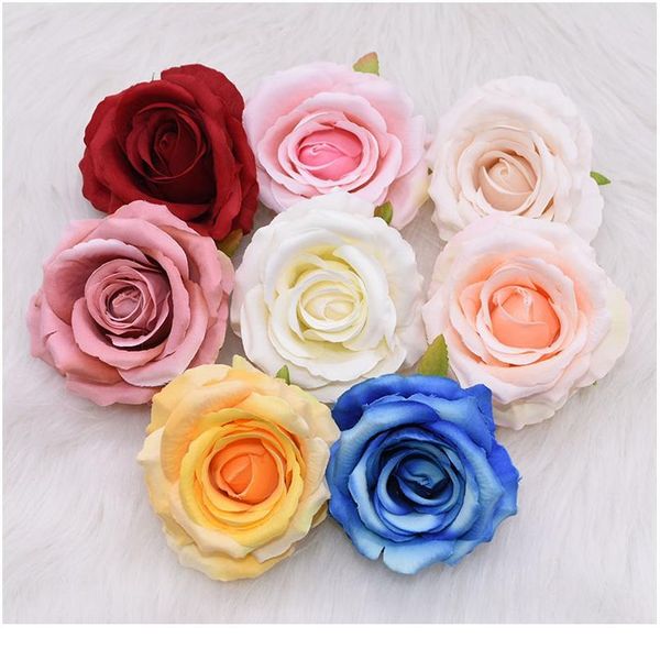 

5/10pcs 10cm artificial silk rose flower head for wedding home party diy decoration fake flowers diy wreath scrapboo jllyjq