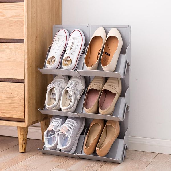 

clothing & wardrobe storage 6pcs/lot creative shoe stand shelf space saving plastic organizer racks for home