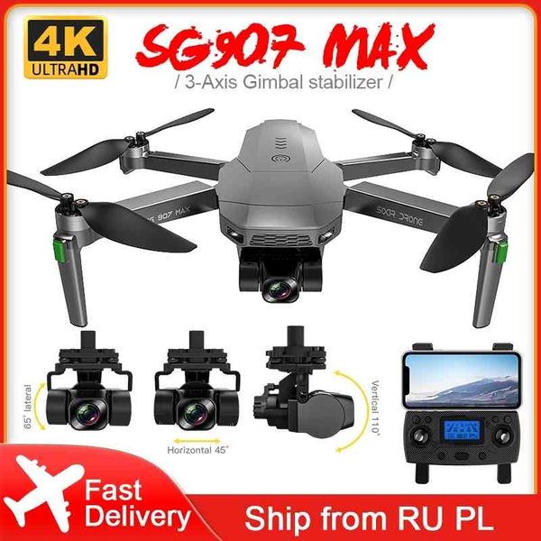 

sg907 max drone 4k profesional gps 5g wifi hd 3-axis gimbal camera brushless motor fpv rc quadcopter vs sg906 pro2