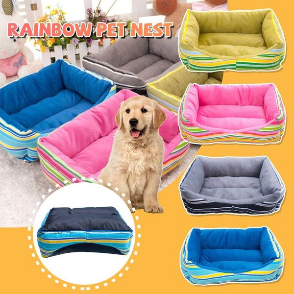 

kennels & pens m size pet dog cat bed puppy cushion house soft warm kennel mat blanket square pillow machine washa