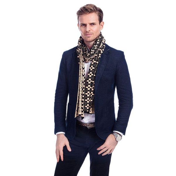 

scarves [simpcise] 2021 fashion flower men's autumn and winter acrylic cashmere warm thick knitted scarf a3a18941, Blue;gray