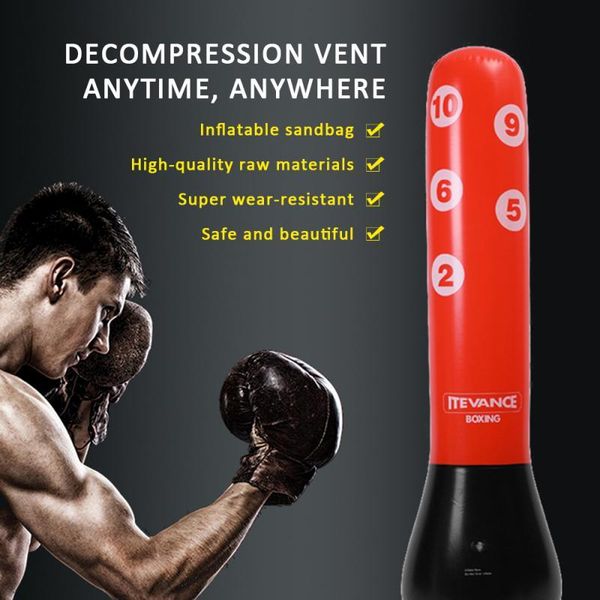 

sand bag inflatable boxing sandbag tumbler stand pressure relief punching thai boxer gym heavy musculation