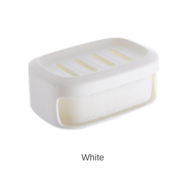 

soap dishes two creative wall double layer color no mounted hole box bathroom shelf