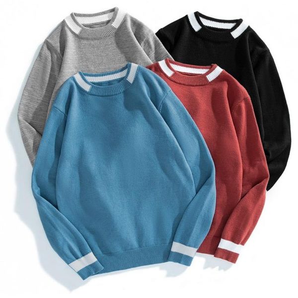 

men's sweaters varsanol oversized sweater vintage men winter warm pullovers homme clothing longsleeve knitwear fashion streetwear, White;black