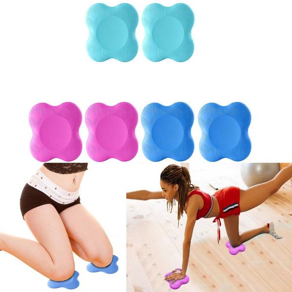 

elbow & knee pads 2pcs small yoga pad wrist elbows support fitness exercise sprot gym protective mats non slip pu foam cushion, Black;gray