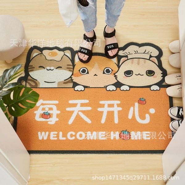 

bath mats lovely cartoon animal model entrance door mat household foot resistant to friction soil slip living room rug scalable