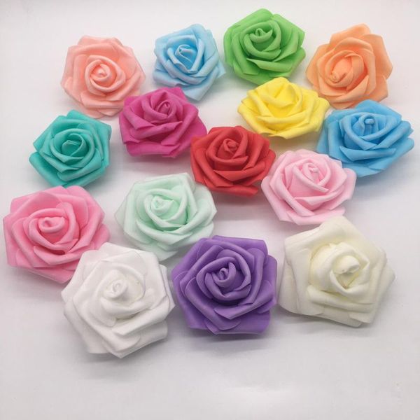 

decorative flowers & wreaths 30pcs/lot home garden supplies 7cm big pe foam roses artificial flower heads for wedding event decoration diy w