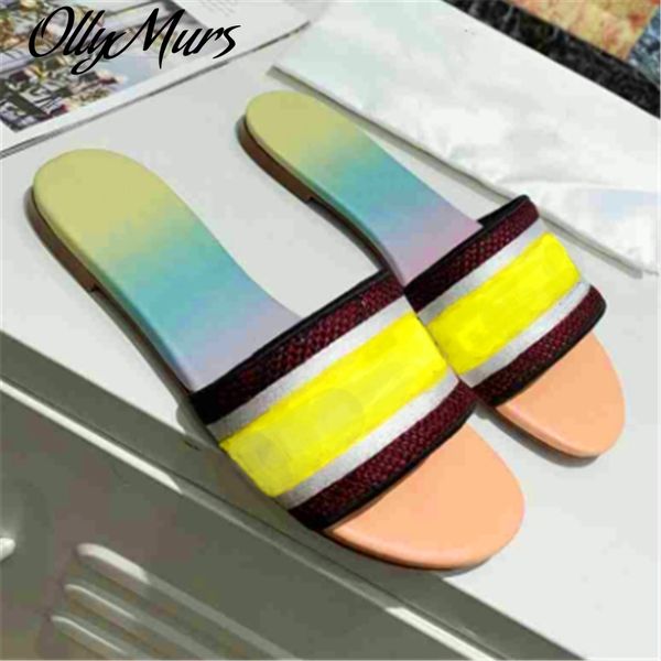 

ollymurs low heel style stitching round toe slippers splicing women's shoes, Black