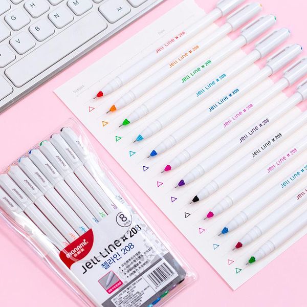 

gel pens 8/12 color jell line set 0.4mm fine point ink pen for drawing marker liner paint sketch school student art gift f982