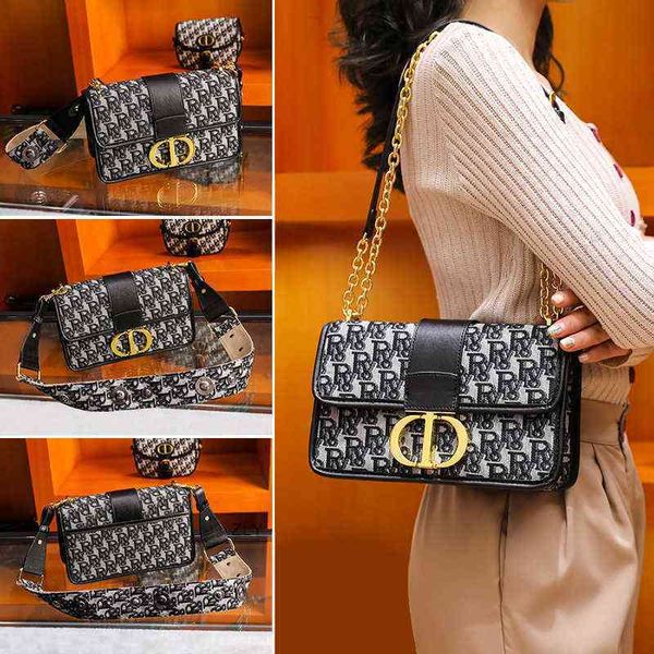 

women's bag 2021 spring and summer new net red chain small square korean fashion foreign style embroidery one shoulder crossbody bagzly