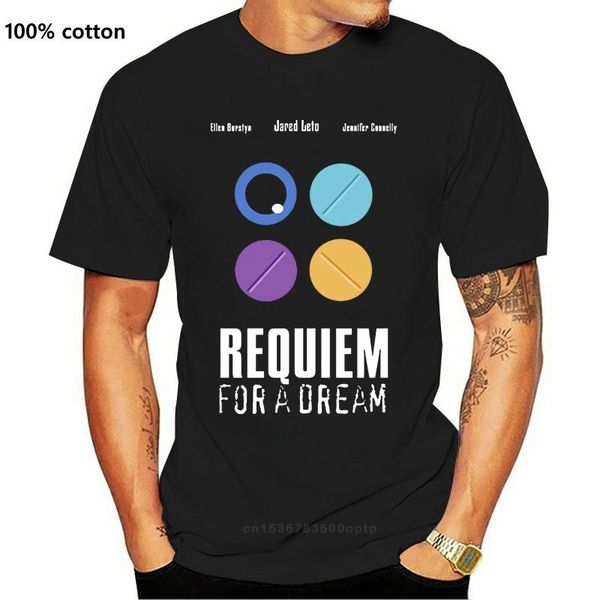 

men's t-shirts requiem for a dream v1 poster dtg t-shirt black all sizes s-3xl funny tee shirt, White;black