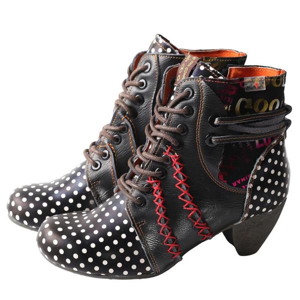 

boots 2021 beauty leather shoes leisure middle tube short fashion women, Black