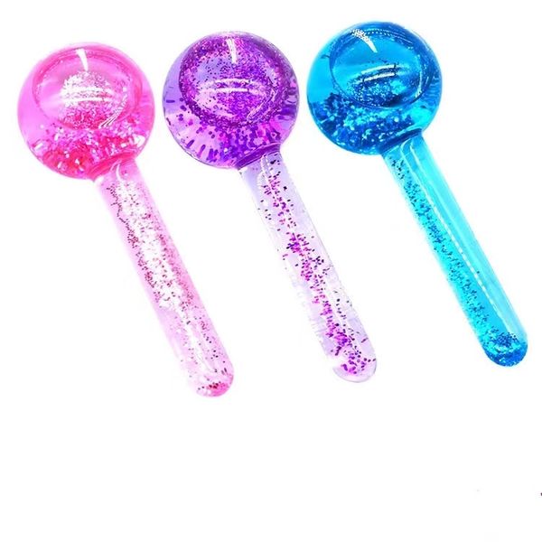 Crystal Ice Hockey Energy Massage Face Eye Massager Ices Globes Beauty Ball Eyes Cooling Facial Roller Water Wave Balls Strumenti per la cura della pelle