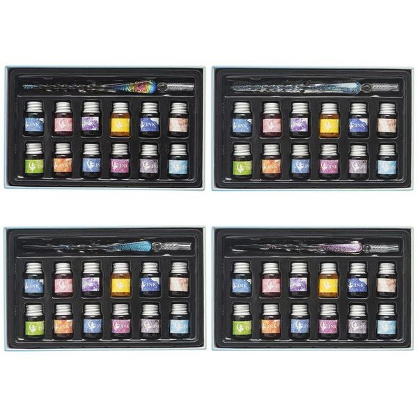 

crystal starry sky glass ink pen dip for writing fountain set gift pens