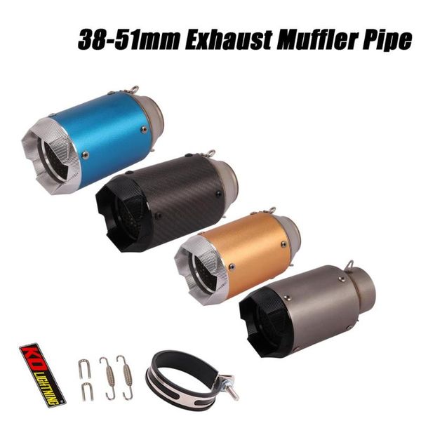 

exhaust muffler pipe for 51mm 60.5mm motorcycle stainless steel carbon fiber titanium alloy system removable db killer