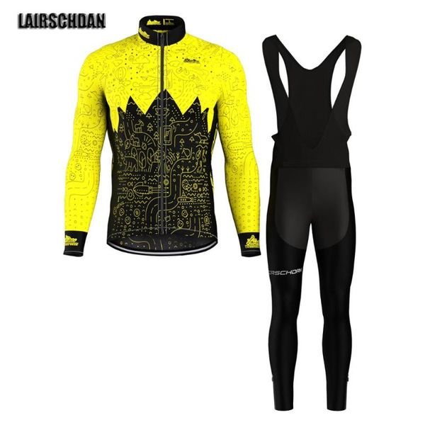 

racing sets sptgrvo 2021 autumn team long sleeve cycling jersey 9d gel pad bib pant set gear mtb bike wear traje de ciclismo hombre, Black;blue
